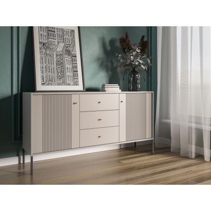 Cassettiera LUE beige/nera