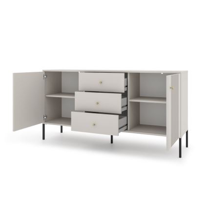 Cassettiera LUE beige/nera