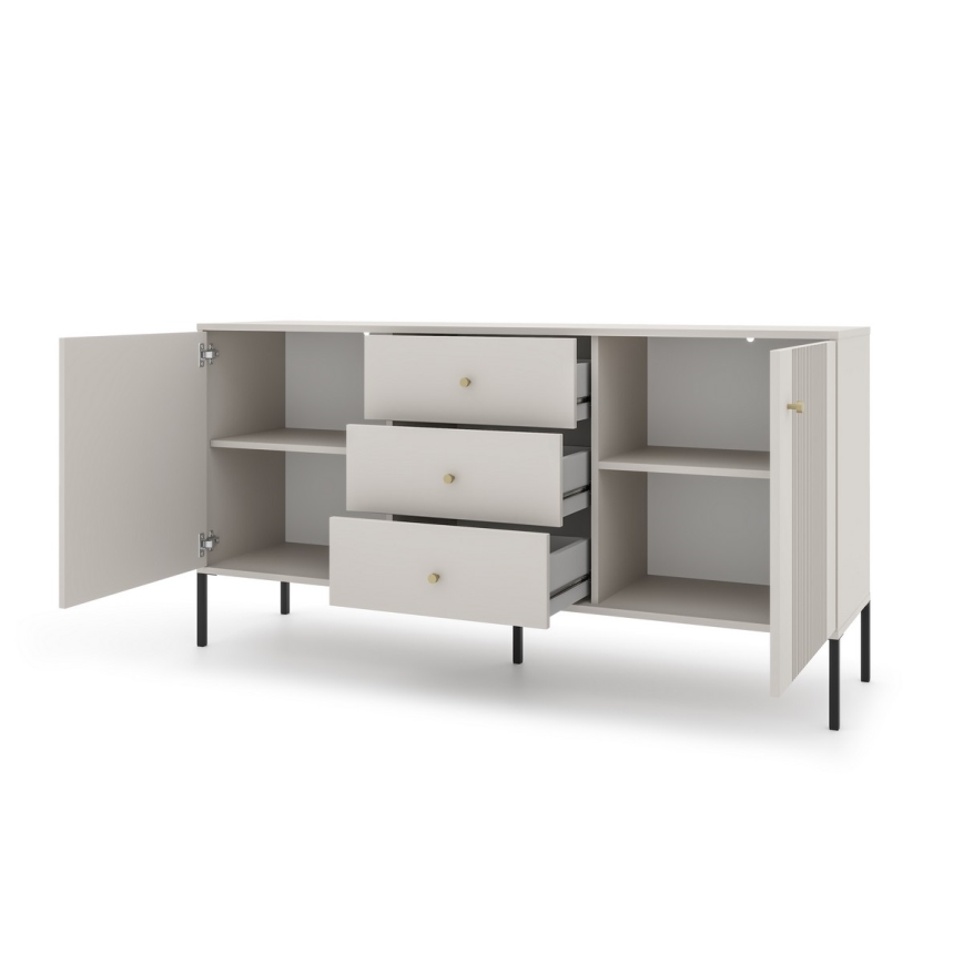 Cassettiera LUE beige/nera