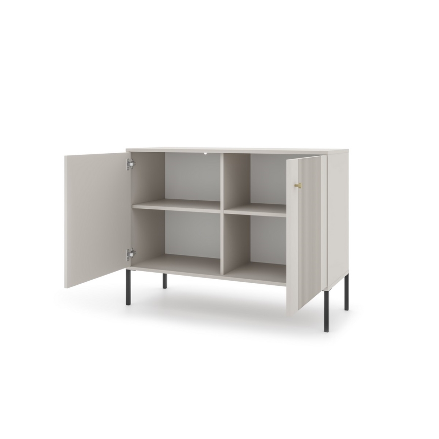 Cassettiera LUE beige/nera