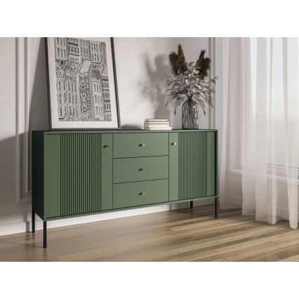Cassettiera LUE verde/nera