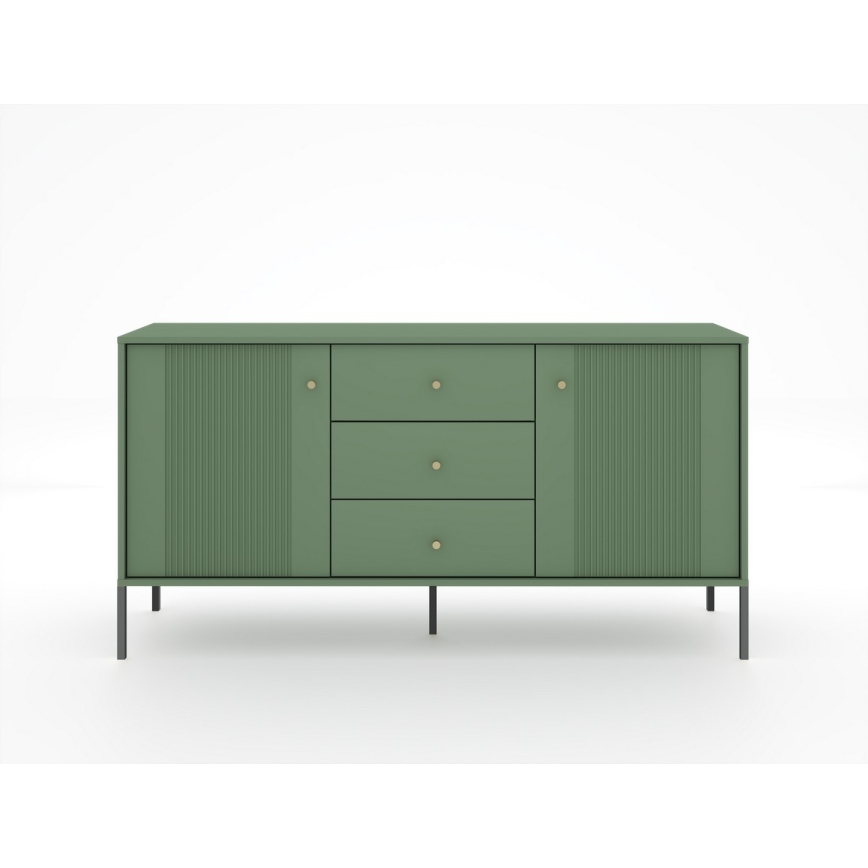 Cassettiera LUE verde/nera