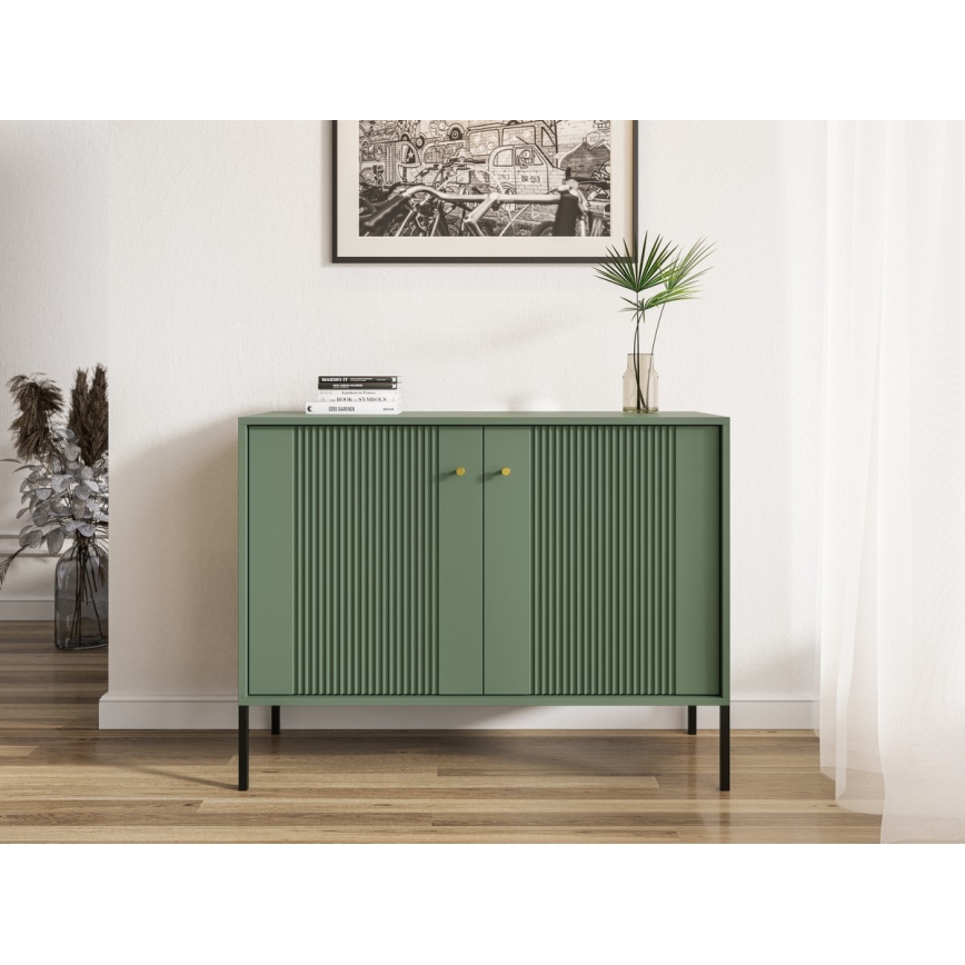 Cassettiera LUE verde/nera