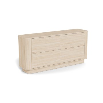 Cassettiera MADERA 160 x 75 cm rovere bianco