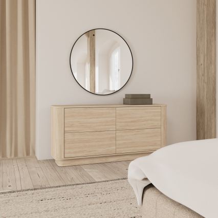 Cassettiera MADERA 160 x 75 cm rovere bianco