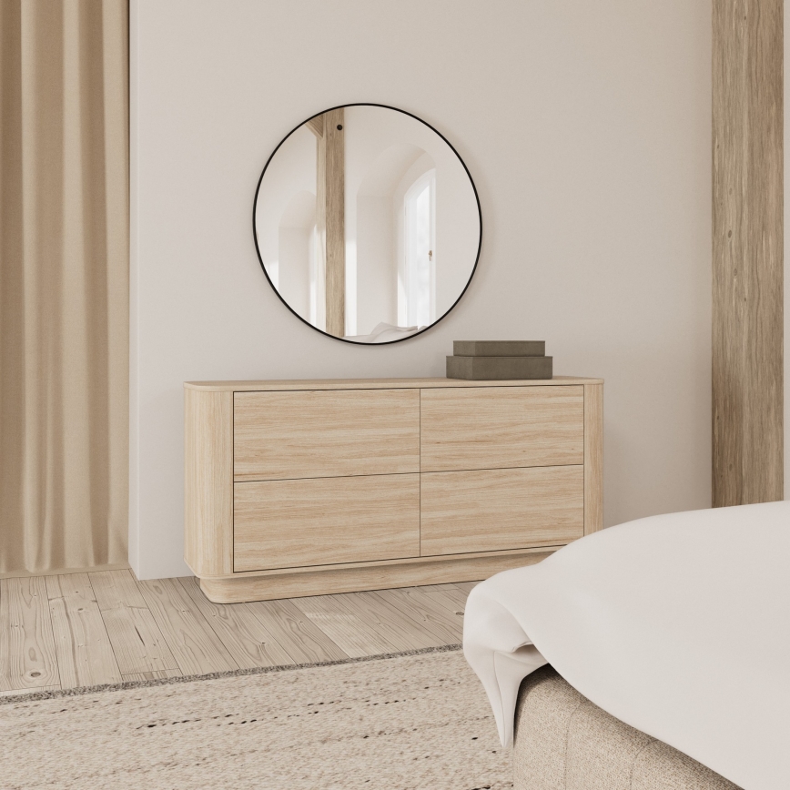Cassettiera MADERA 160 x 75 cm rovere bianco
