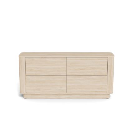 Cassettiera MADERA 160 x 75 cm rovere bianco