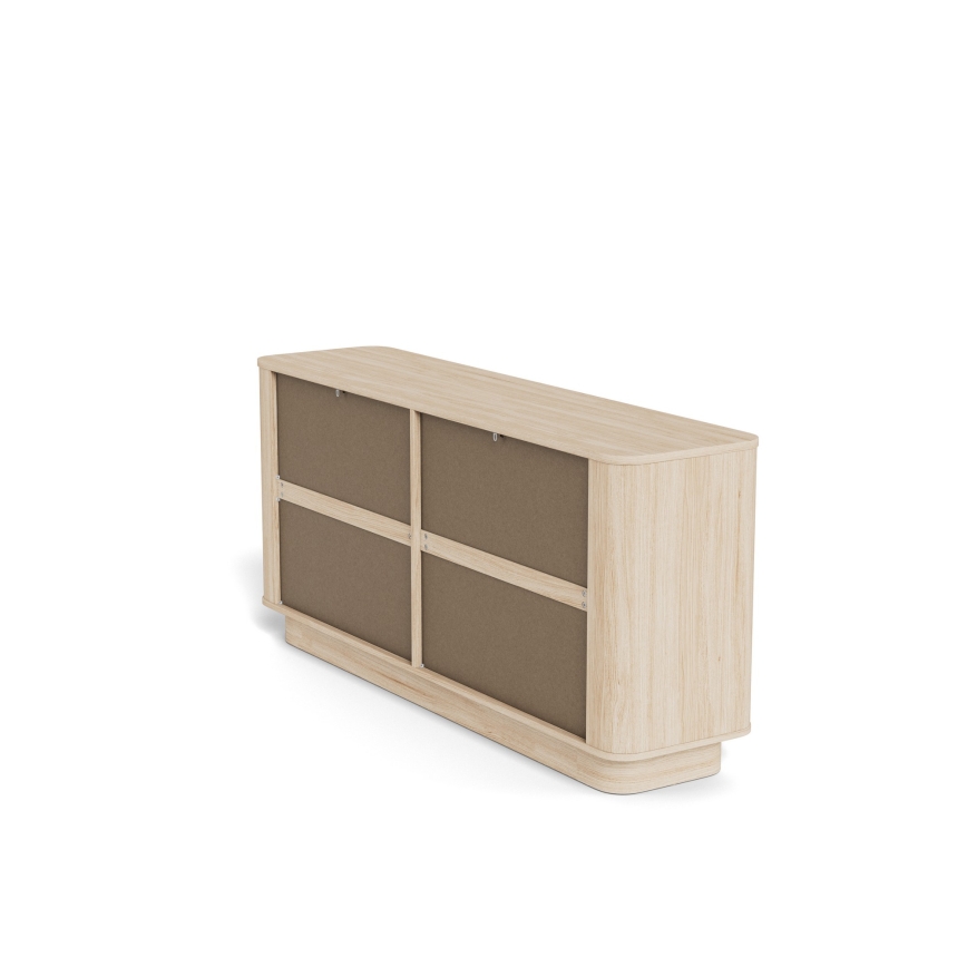 Cassettiera MADERA 160 x 75 cm rovere bianco