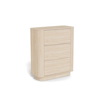 Cassettiera MADERA 90 x 107 cm rovere bianco