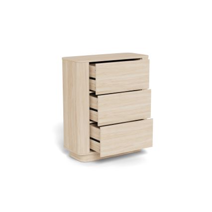Cassettiera MADERA 90 x 107 cm rovere bianco