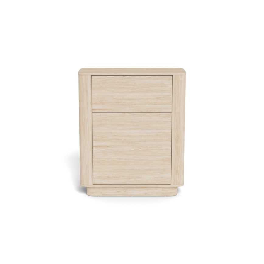 Cassettiera MADERA 90 x 107 cm rovere bianco