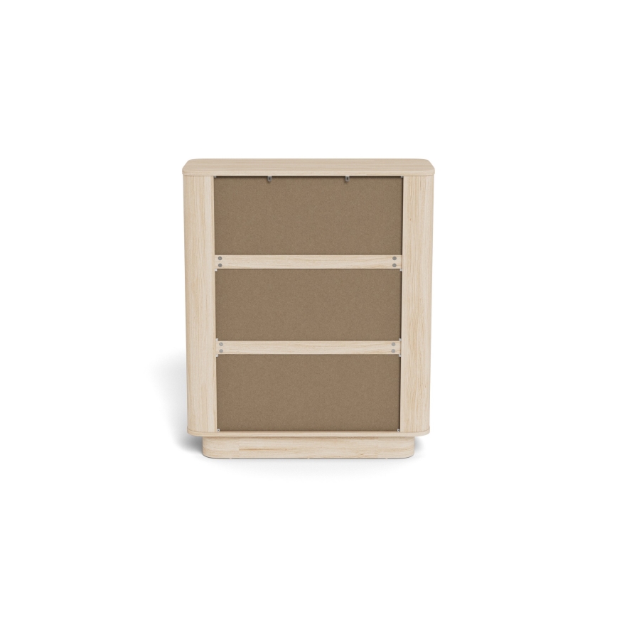 Cassettiera MADERA 90 x 107 cm rovere bianco