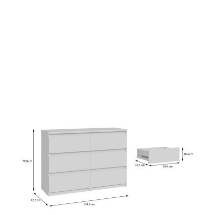 Cassettiera MAO bianca