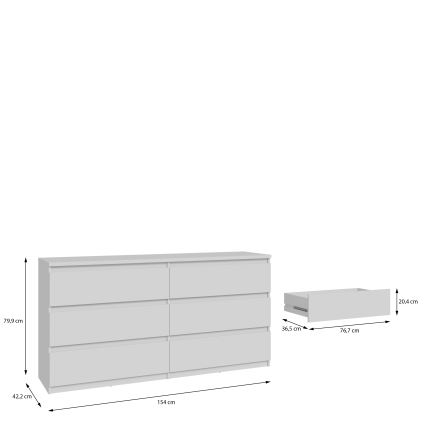 Cassettiera MAO bianca