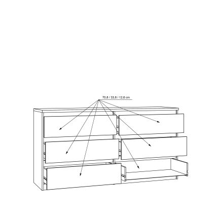 Cassettiera MAO con cassetti, rovere Artisan