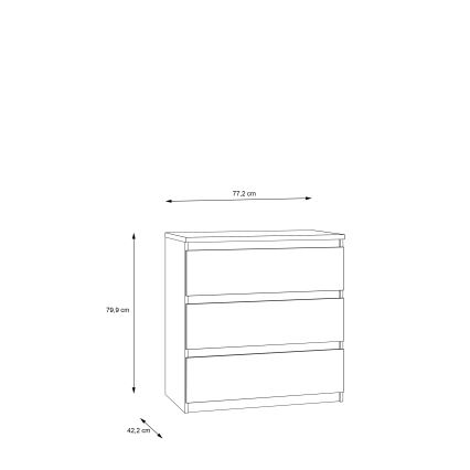 Cassettiera MAO in rovere artisan