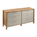 Cassettiera MENTA 170x81x47 cm rovere wotan/grigio