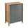 Cassettiera MENTA 90x108x47 cm rovere wotan/verde