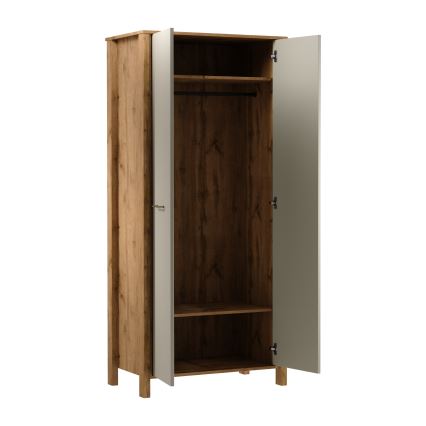 Cassettiera MENTA 90x200x53 cm rovere Wotan/grigio