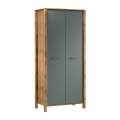 Cassettiera MENTA 90x200x53 cm rovere wotan/verde