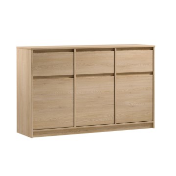 Cassettiera MIYABI 138x86x40 cm, rovere Cremona