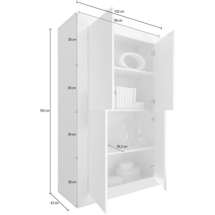 Cassettiera NERILA bianca