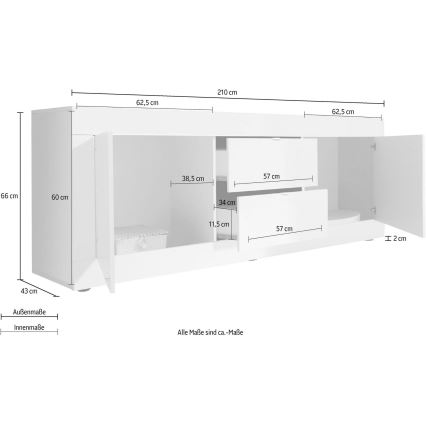 Cassettiera NERILA bianca