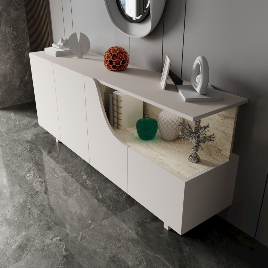 Cassettiera ORBIS 180x40 cm crema/beige
