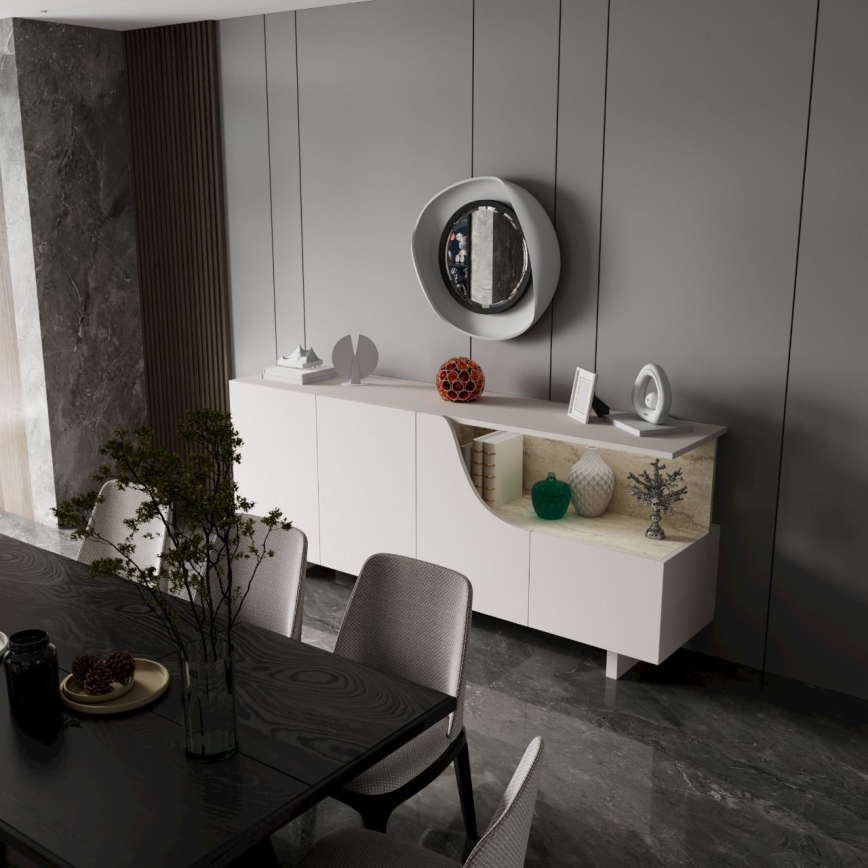 Cassettiera ORBIS 180x40 cm crema/beige