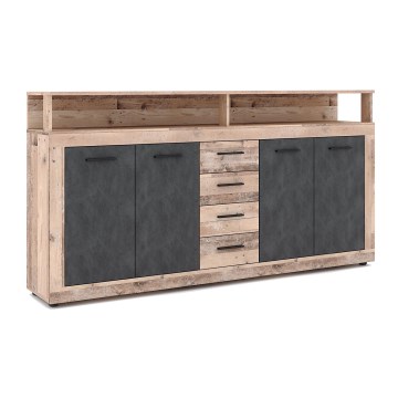 Cassettiera RUNA marrone chiaro/antracite