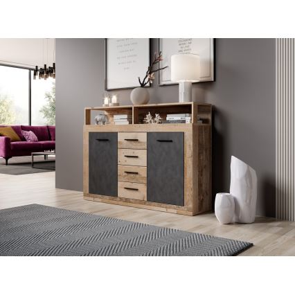 Cassettiera RUNA marrone chiaro/antracite