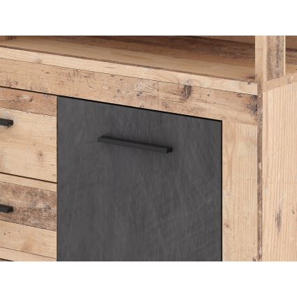 Cassettiera RUNA marrone chiaro/antracite