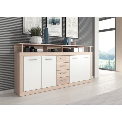 Cassettiera RUNA rovere sonoma/bianco