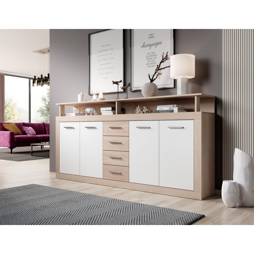 Cassettiera RUNA rovere sonoma/bianco