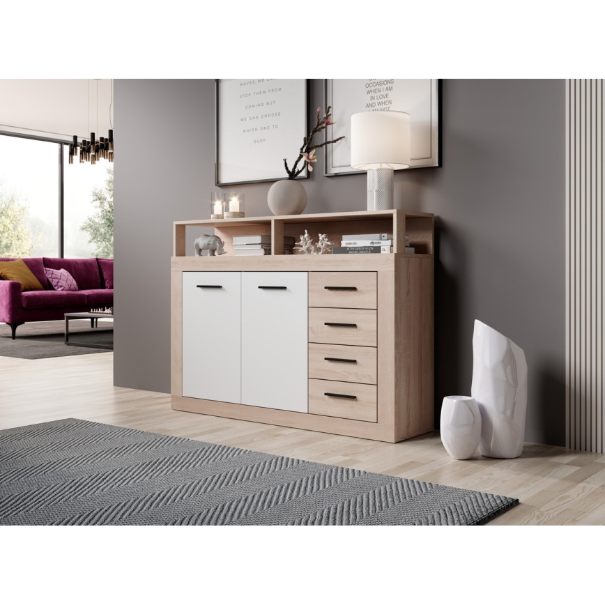 Cassettiera RUNA rovere Sonoma/bianco