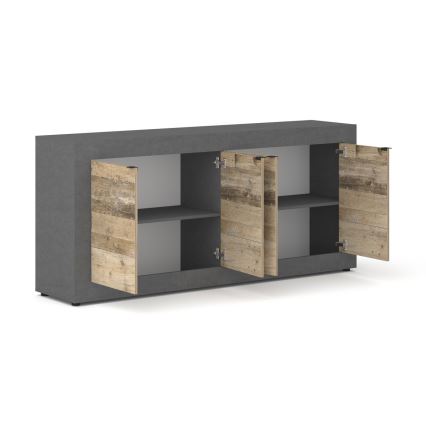 Cassettiera RUNEA marrone chiaro/antracite