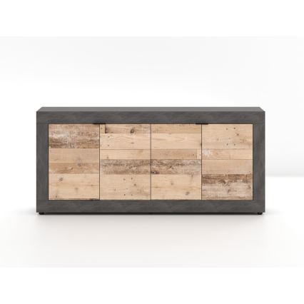Cassettiera RUNEA marrone chiaro/antracite