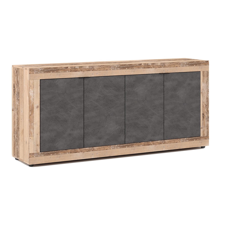 Cassettiera RUNEA marrone chiaro/antracite