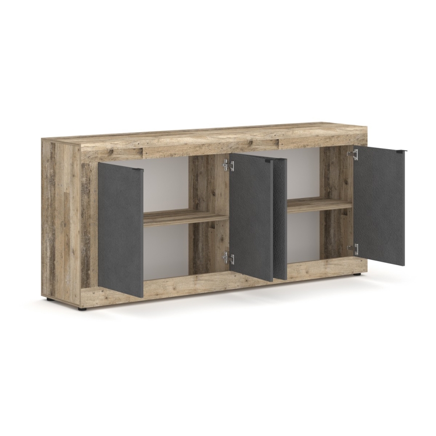 Cassettiera RUNEA marrone chiaro/antracite
