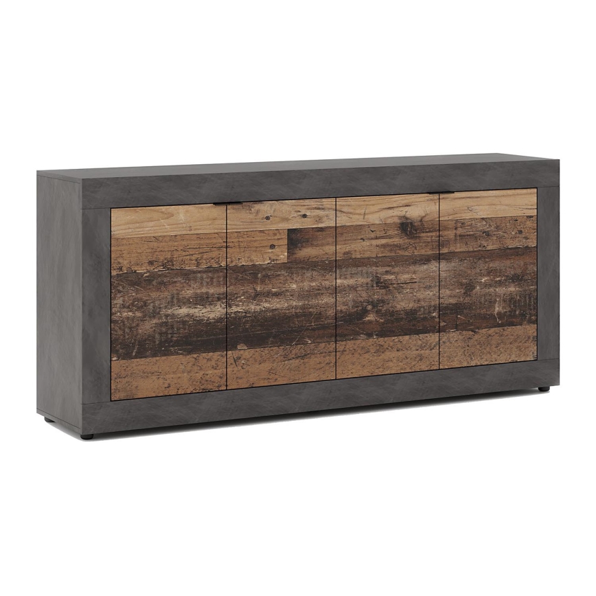 Cassettiera RUNEA marrone scuro/antracite