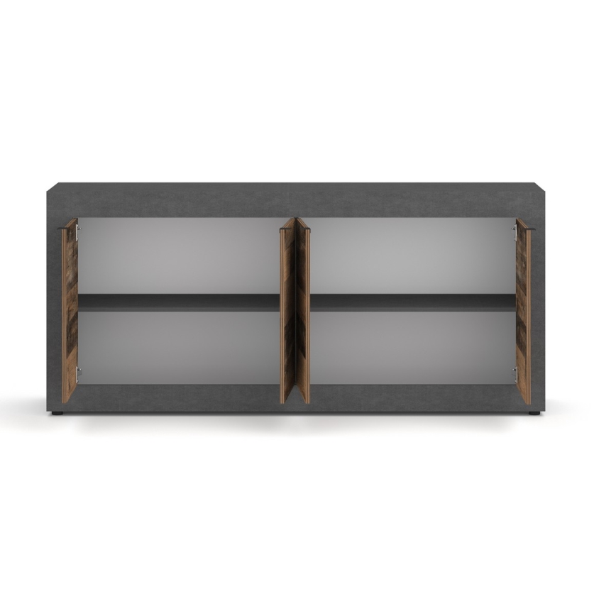 Cassettiera RUNEA marrone scuro/antracite