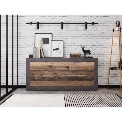 Cassettiera RUNEA marrone scuro/antracite