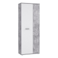Cassettiera/Scarpiera SIMO bianco/grigio effetto cemento