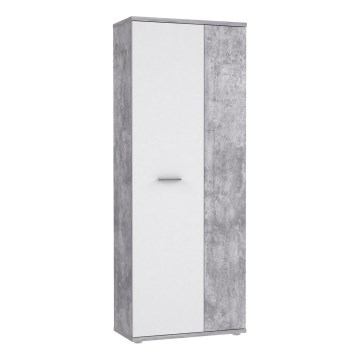 Cassettiera/Scarpiera SIMO bianco/grigio effetto cemento