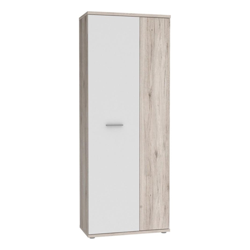 Cassettiera/Scarpiera SIMO bianco/taupe