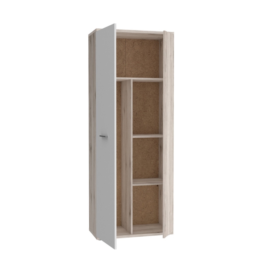 Cassettiera/Scarpiera SIMO bianco/taupe