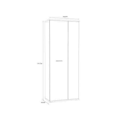 Cassettiera/Scarpiera SIMO bianco/taupe
