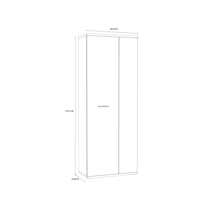 Cassettiera/Scarpiera SIMO bianco/taupe