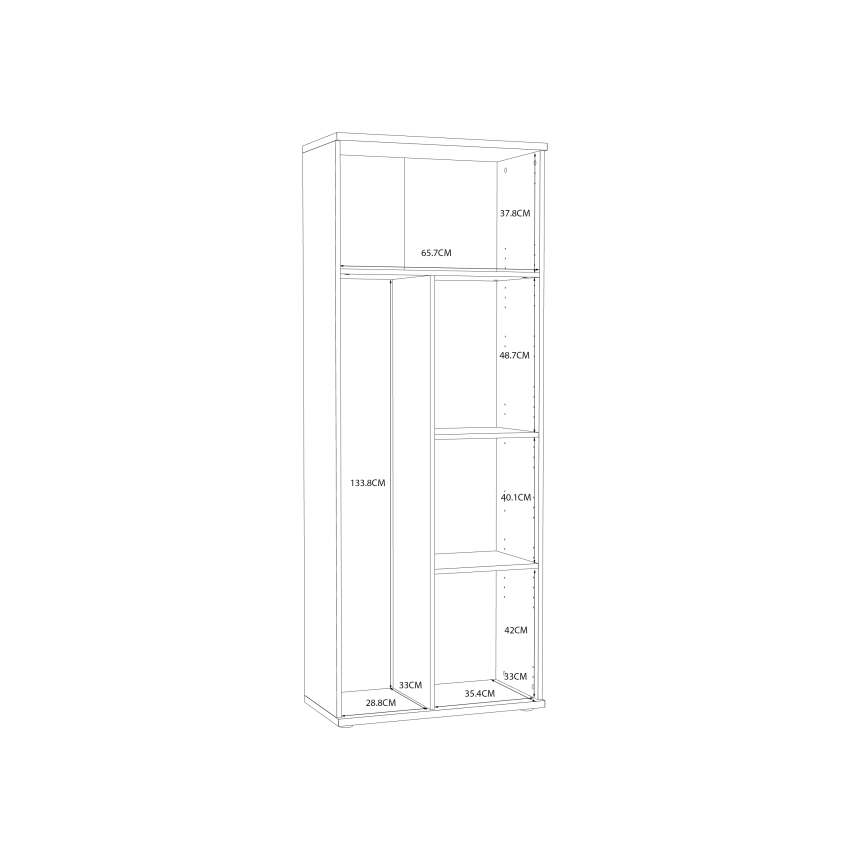 Cassettiera/Scarpiera SIMO bianco/taupe