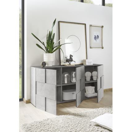 Cassettiera SERIAN grigio cemento